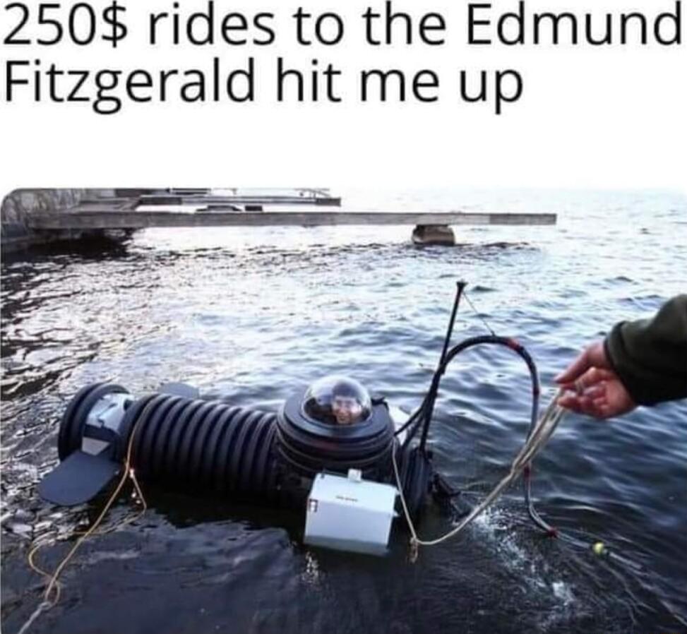 250 rides to the Edmund Fitzgerald hit me up