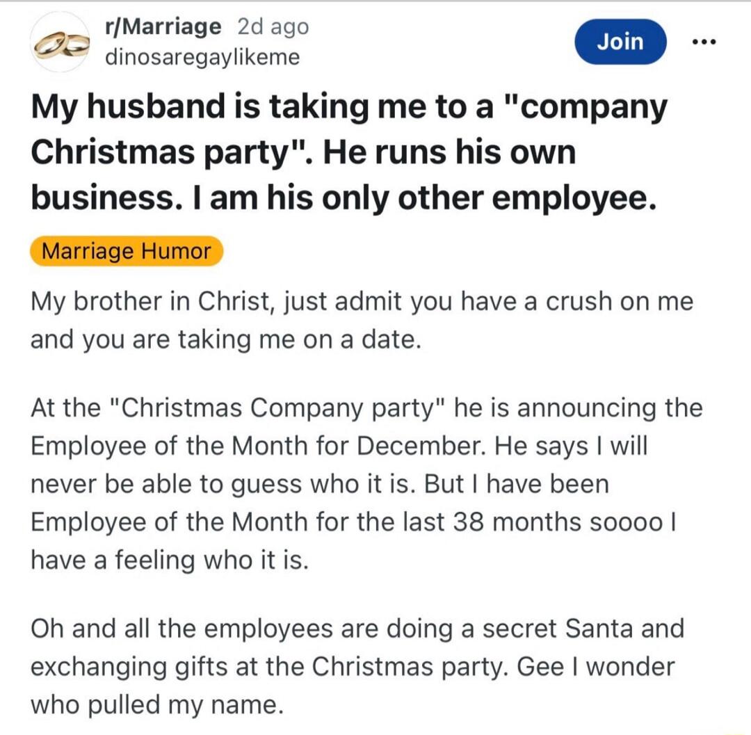 My husband is taking me to a 