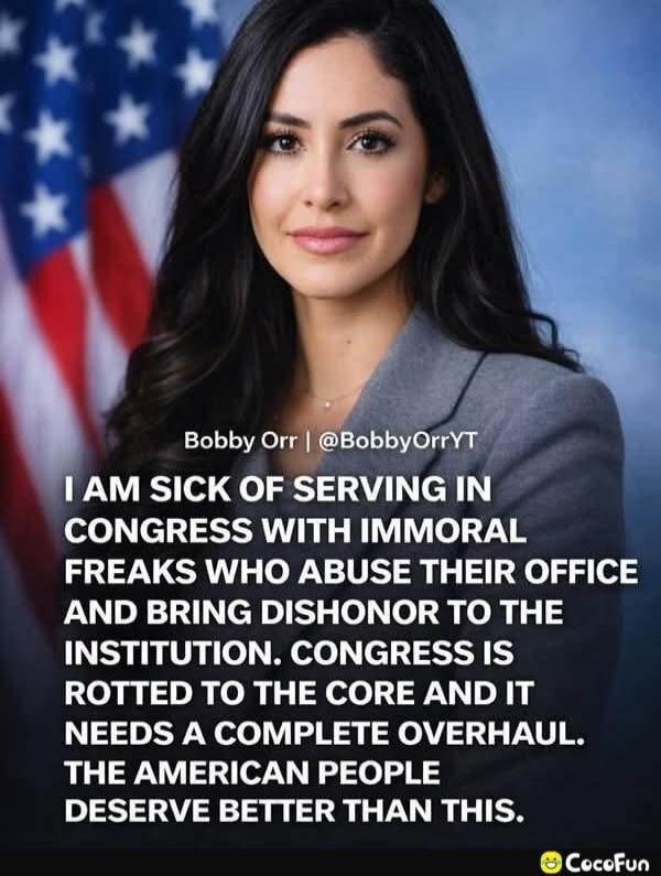 I am sick of serving in Congress with immoral freaks who abuse their office and bring dishonor to the institution. Congress is rotted to the core and it needs a complete overhaul. The American people deserve better than this.