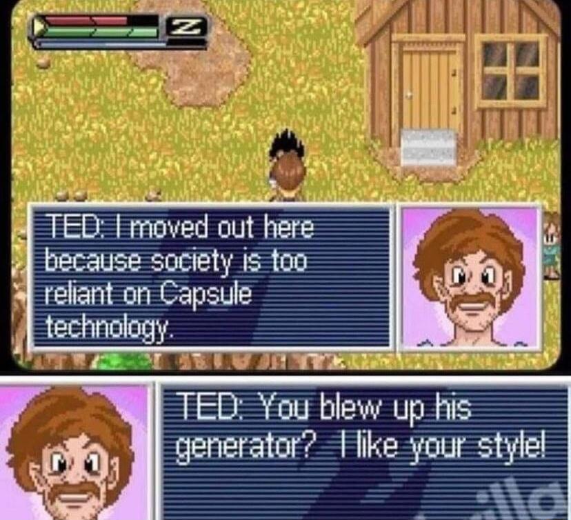SESEREECLRNS o 7 because society is too 3 refiant on Capsule technology n L T 1T v TED You blew up his generatorHike your stylel