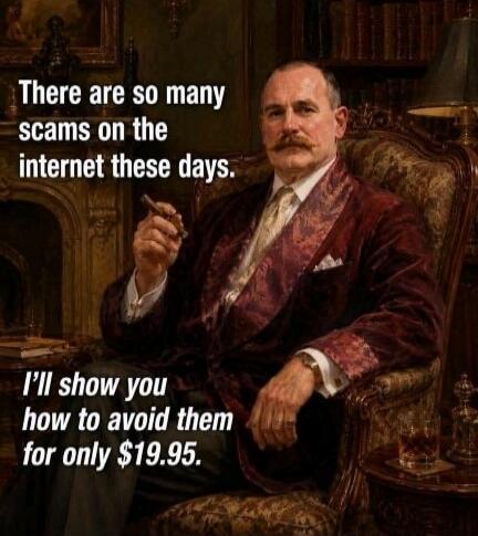 There are so many scams on the internet these days. I'll show you how to avoid them for only $19.95.