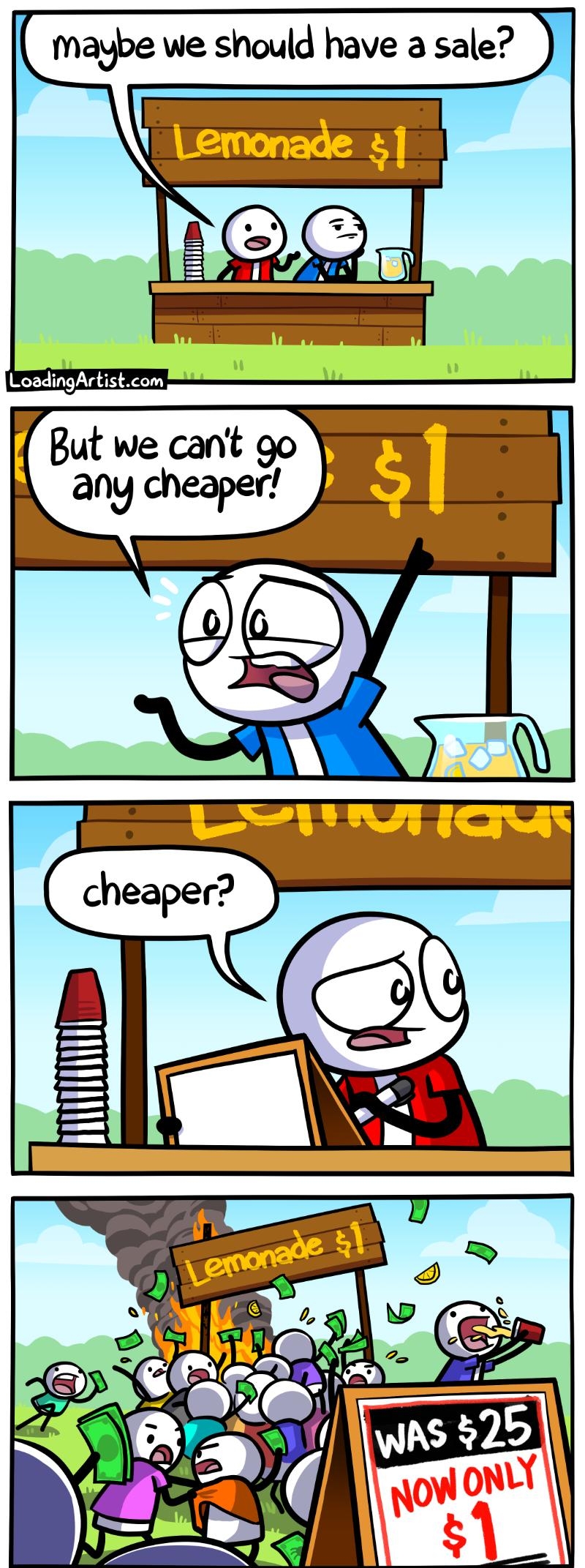 maybe we should have a sale o But we cant go 1 any cheaper TTTIEIT LoadingArtistcom Bonus panels on Patreon