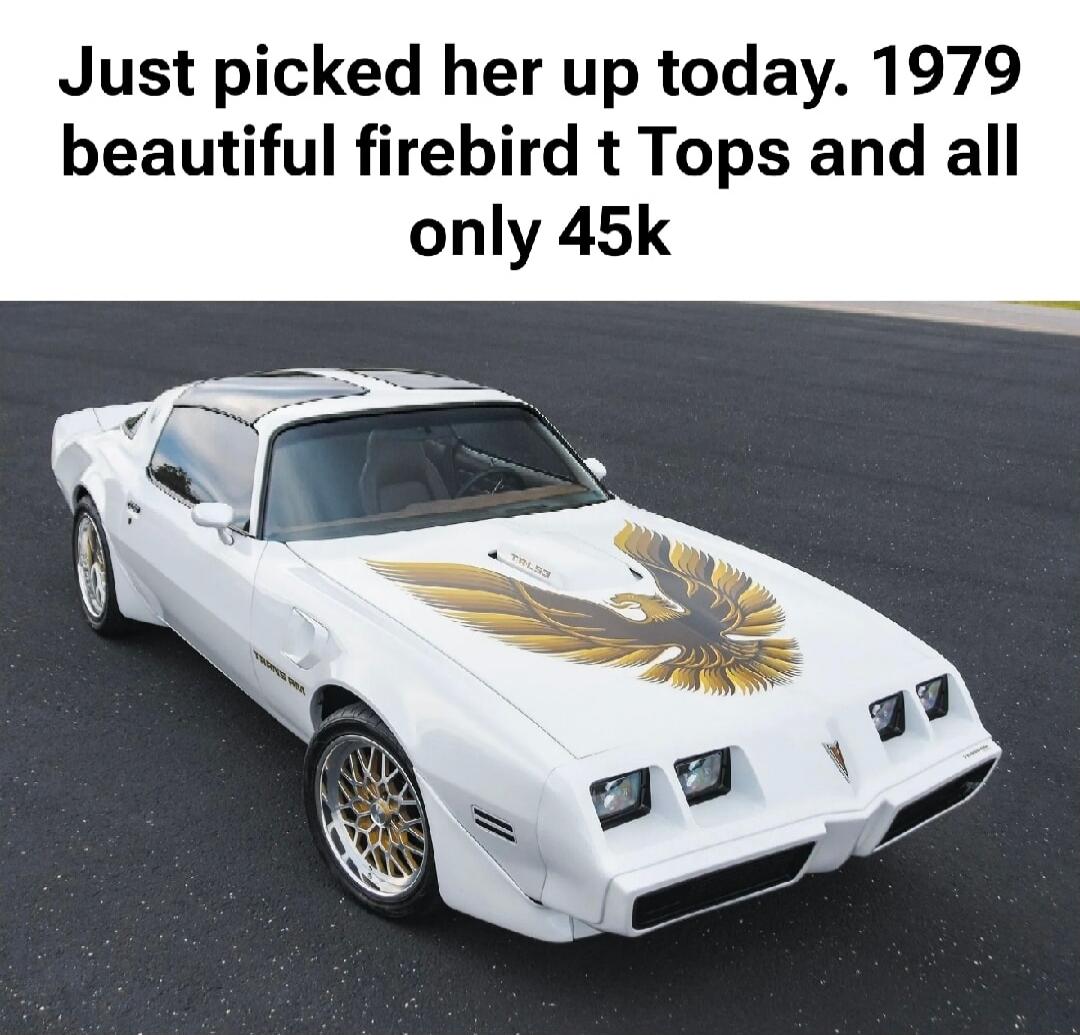 Just picked her up today. 1979 beautiful firebird t Tops and all only 45k