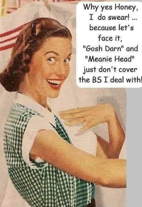 Why yes Honey, I do swear! ... because let's face it, 