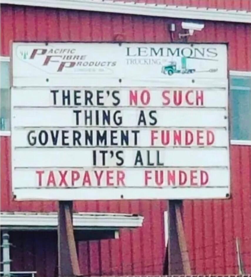 There's no such thing as government funded. It's all taxpayer funded.