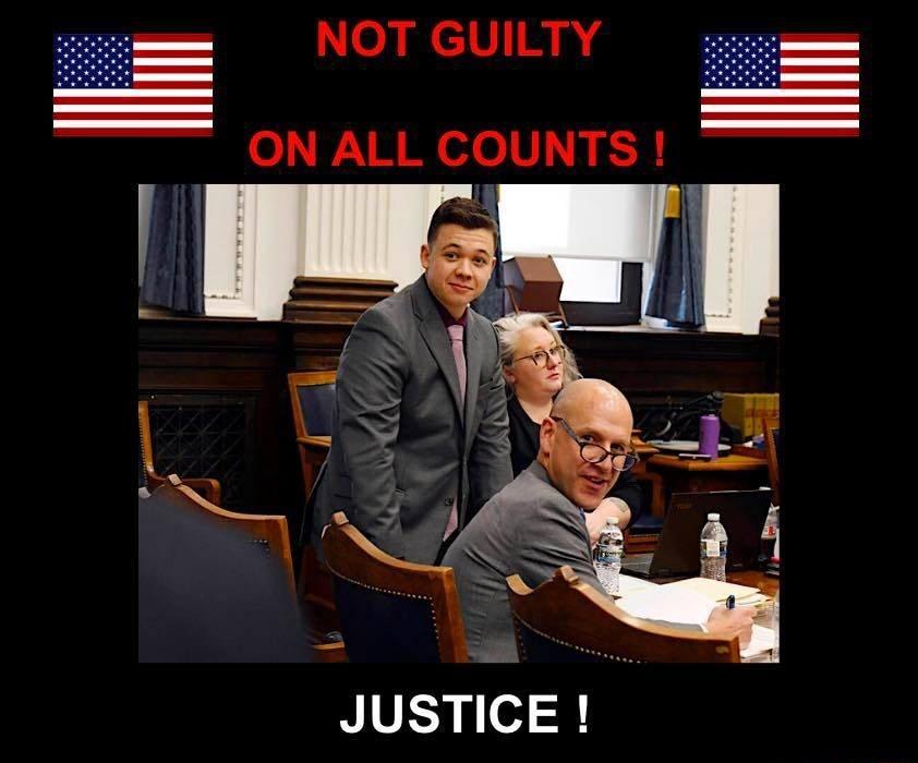 NOT GUILTY ON ALL COUNTS JUSTICE