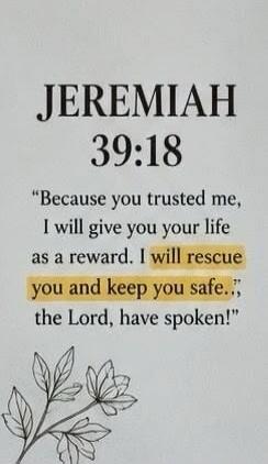 JEREMIAH 39:18 