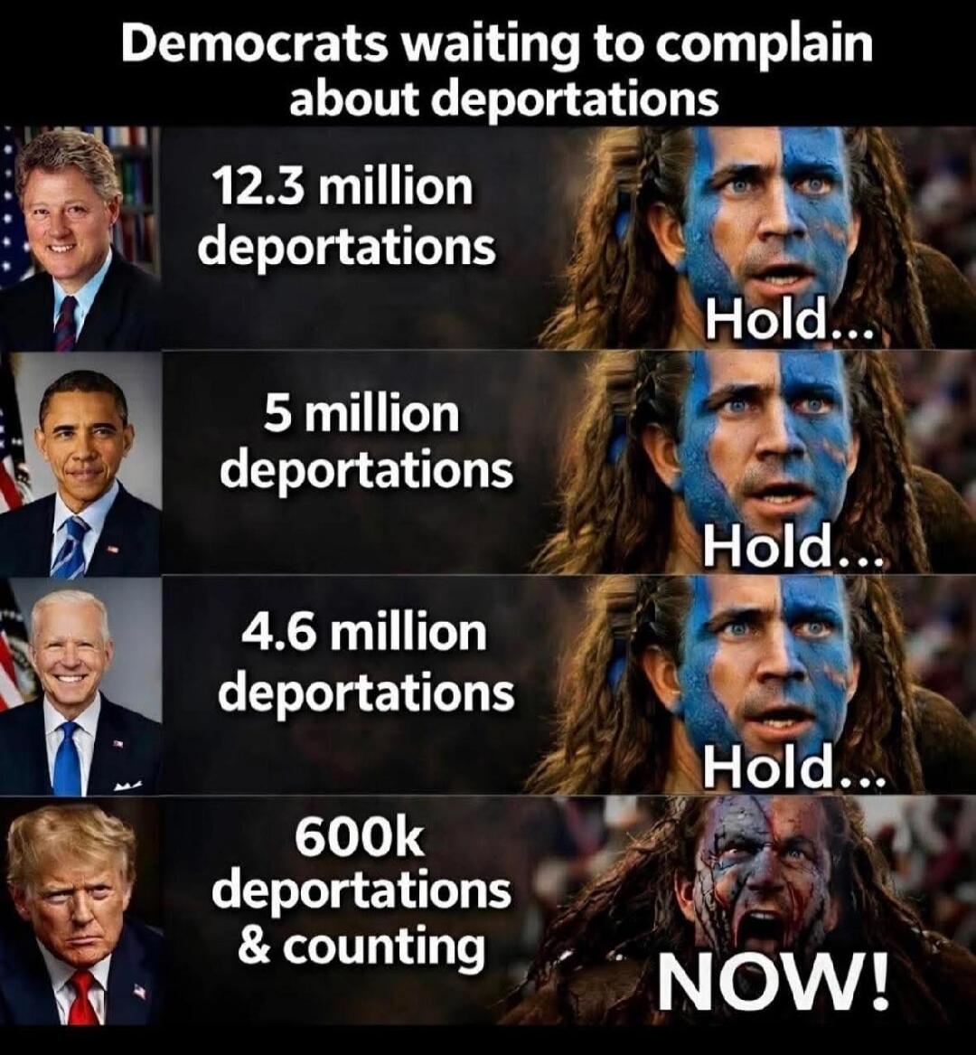 Democrats waiting to complain about deportations
12.3 million deportations Hold...
5 million deportations Hold...
4.6 million deportations Hold...
600k deportations & counting NOW!