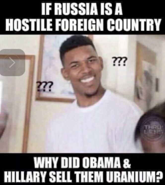 HOSTILE FOREIGN COUNTRY S N r HILLARY SELL THEM URANIUM