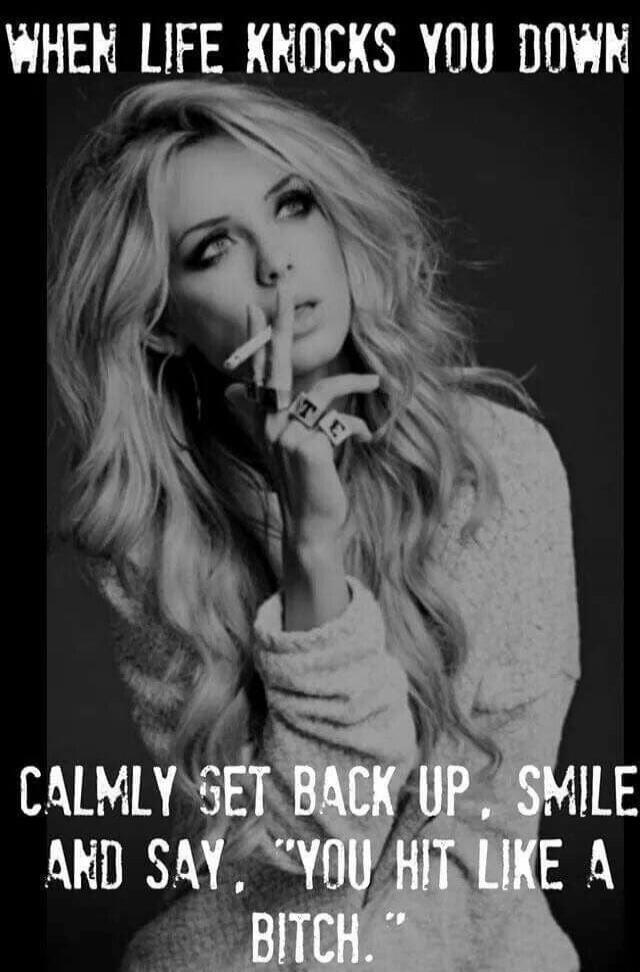 WHEN LIFE KNOCKS YOU DOWN CALMLY GET BACK UP, SMILE AND SAY, 