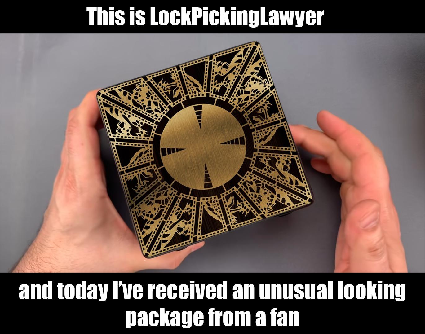 Thisis LockPickinglLawyer and today Ive received an unusual looking package from a fan