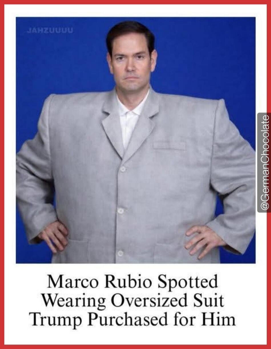 Marco Rubio Spotted Wearing Oversized Suit Trump Purchased for Him