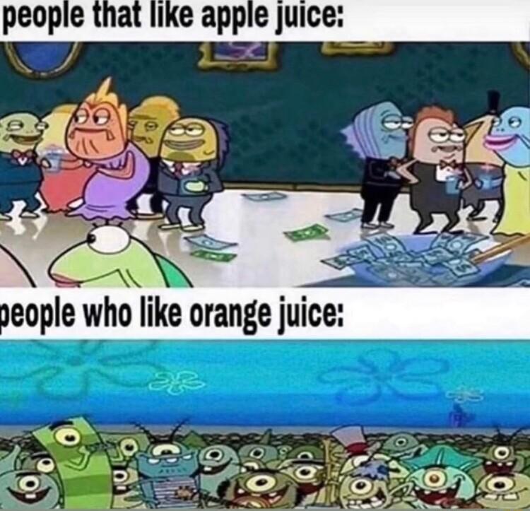 people that like apple juice