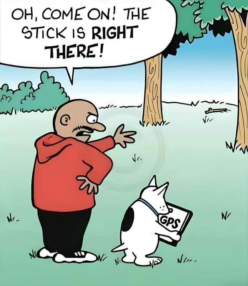 OH, COME ON! THE STICK IS RIGHT THERE!