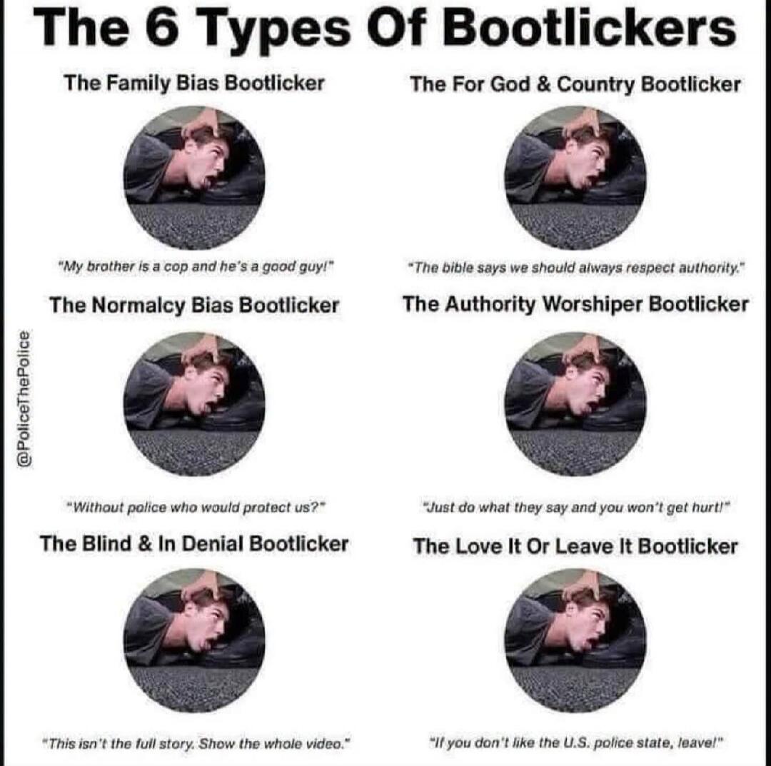 The 6 Types Of Bootlickers The Family Bias Bootlicker 