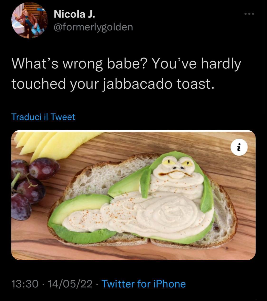 Nicolal A formerlygolden Q yg Whats wrong babe Youve hardly o0 elglTo AV eIV To oF Tor ToeRTeEI 8 Traduci il Tweet 1330 140522 Twitter for iPhone
