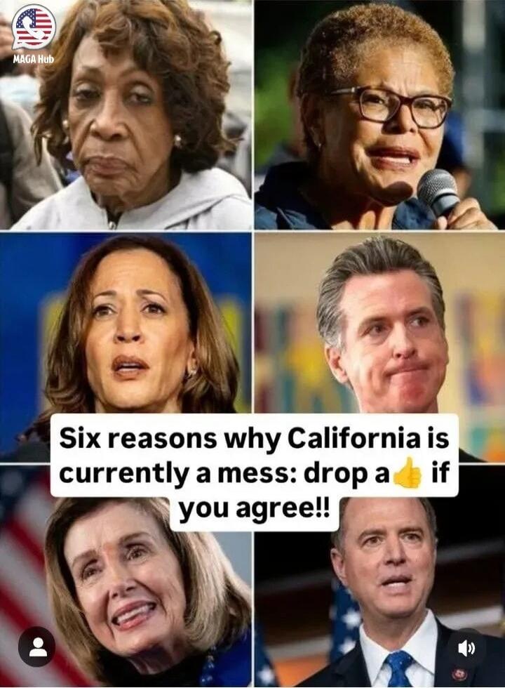 Six reasons why California is currently a mess: drop a 👍 if you agree!!
