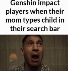 In Impact players when their mom types child in their search bar