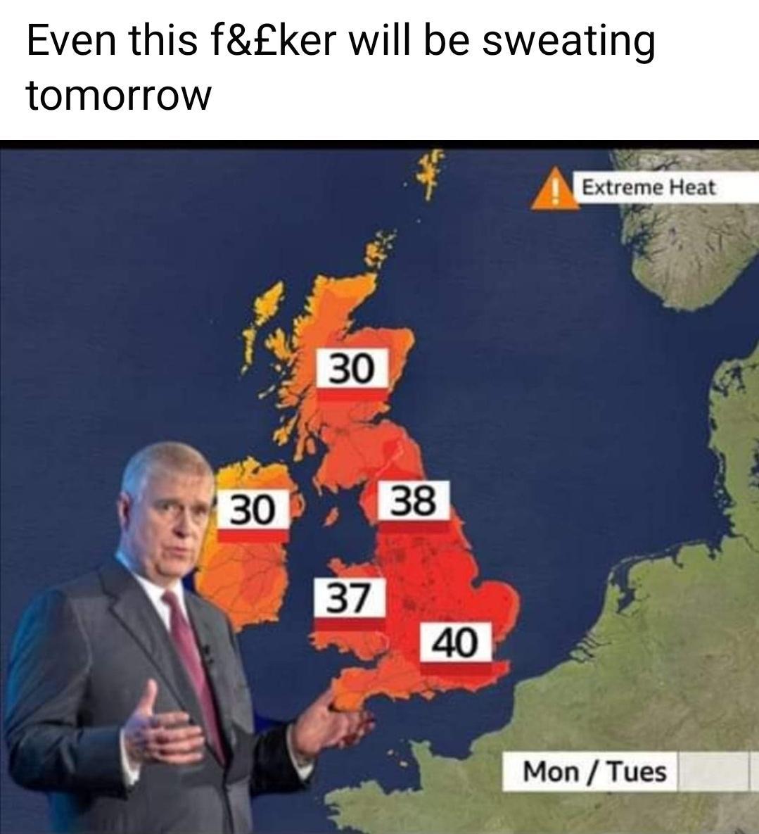Even this fker will be sweating tomorrow