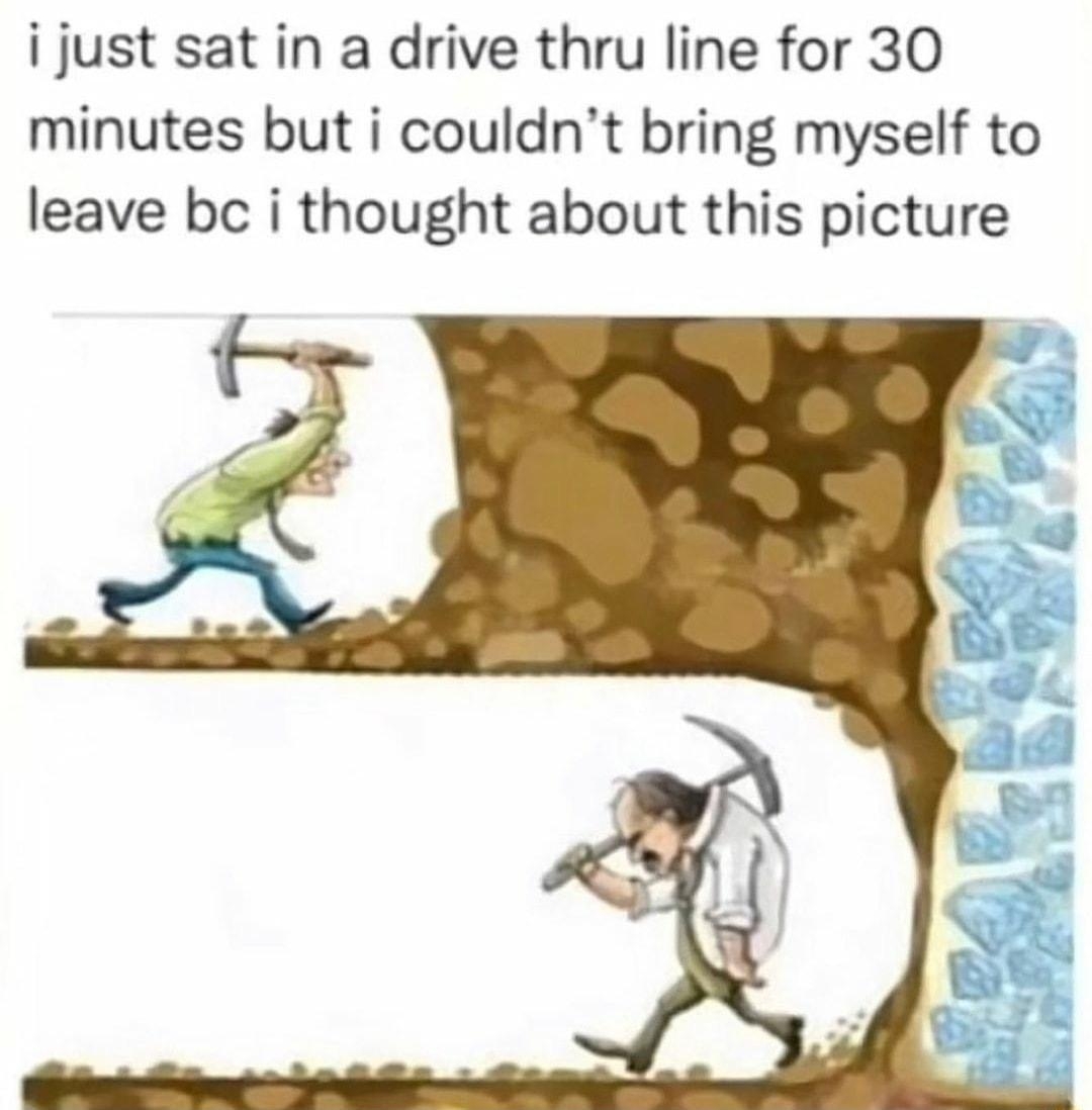 1 emilio J emilio_oilime i just sat in a drive thru line for 30 minutes but i couldnt bring myself to leave bc i thought about this picture