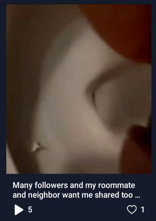 Many followers and my roommate and neighbor want me shared too ...