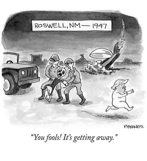 ROSWELL, NM — 1947. You fools! It's getting away.
