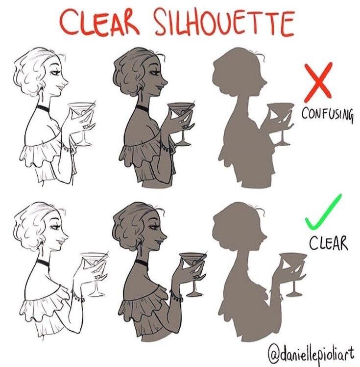 CLEAR SILHOUETTE CONFUSING CLEAR @daniellepioliart