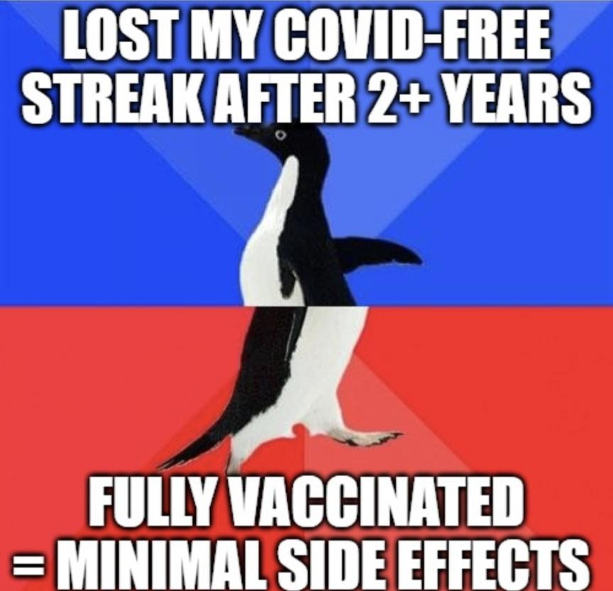 R VAR i 438 STREAKAFTER 2 YEARS A FULLY VAGCINATED MINIMAL SIDE EFFECTS