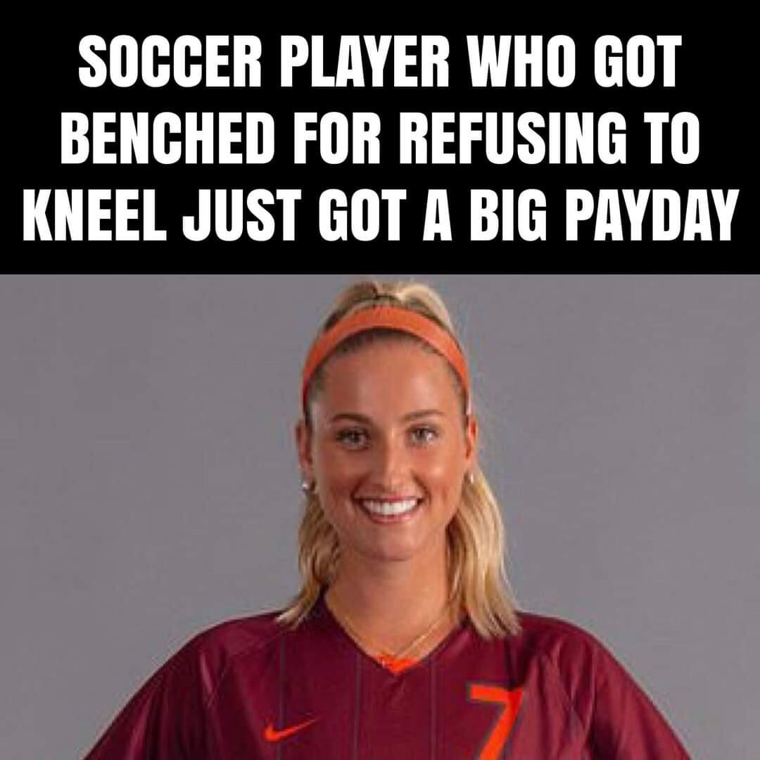 SOCCER PLAYER WHO GOT BENCHED FOR REFUSING TO KNEEL JUST GOT A BIG PAYDRY