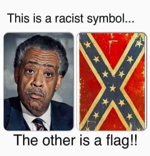 This is a racist symbol... The other is a flag!!