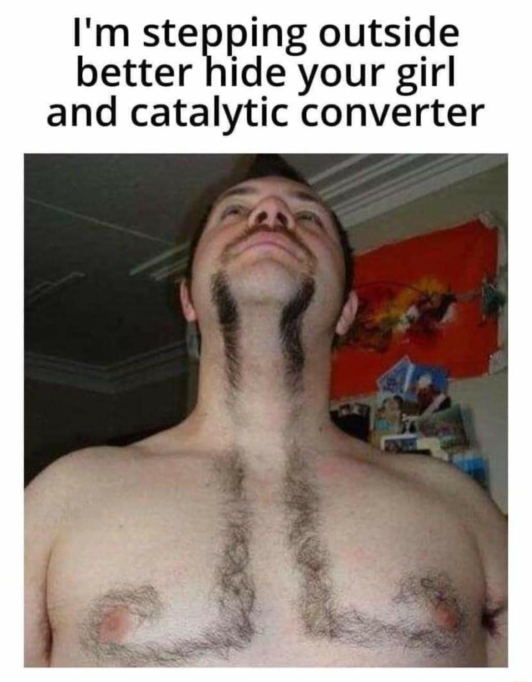 Im stepping outside better Iide your girl and catalytic converter