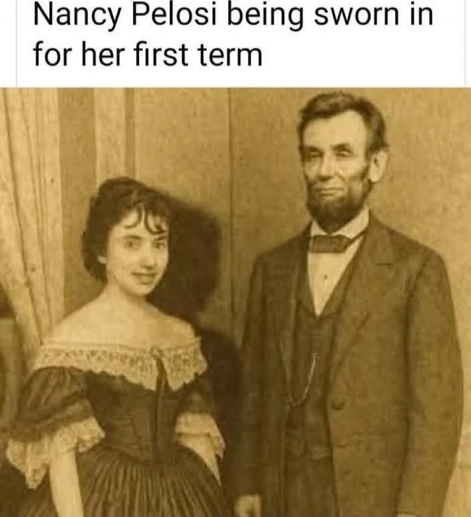 Nancy Pelosi being sworn in for her first term