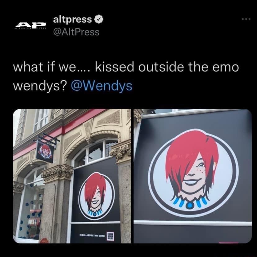 ENGTEEY AltPress N what if we kissed outside the emo Nendys wendys