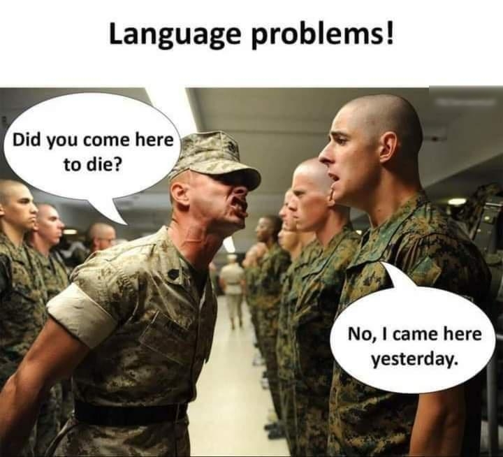 Language problems No came here yesterday