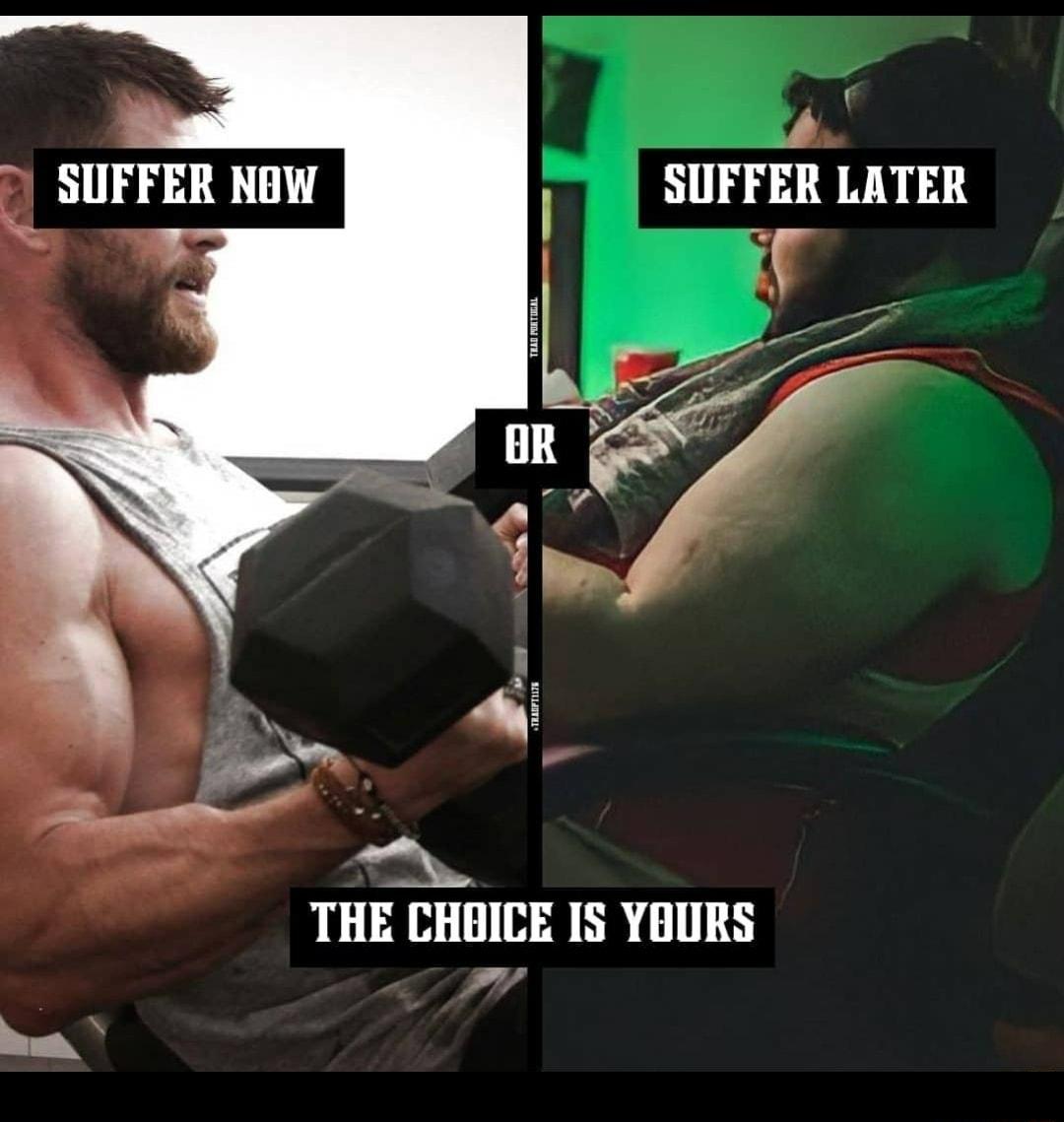 SUFFER NOW SUFFER LATER THE CHBICE IS YOURS