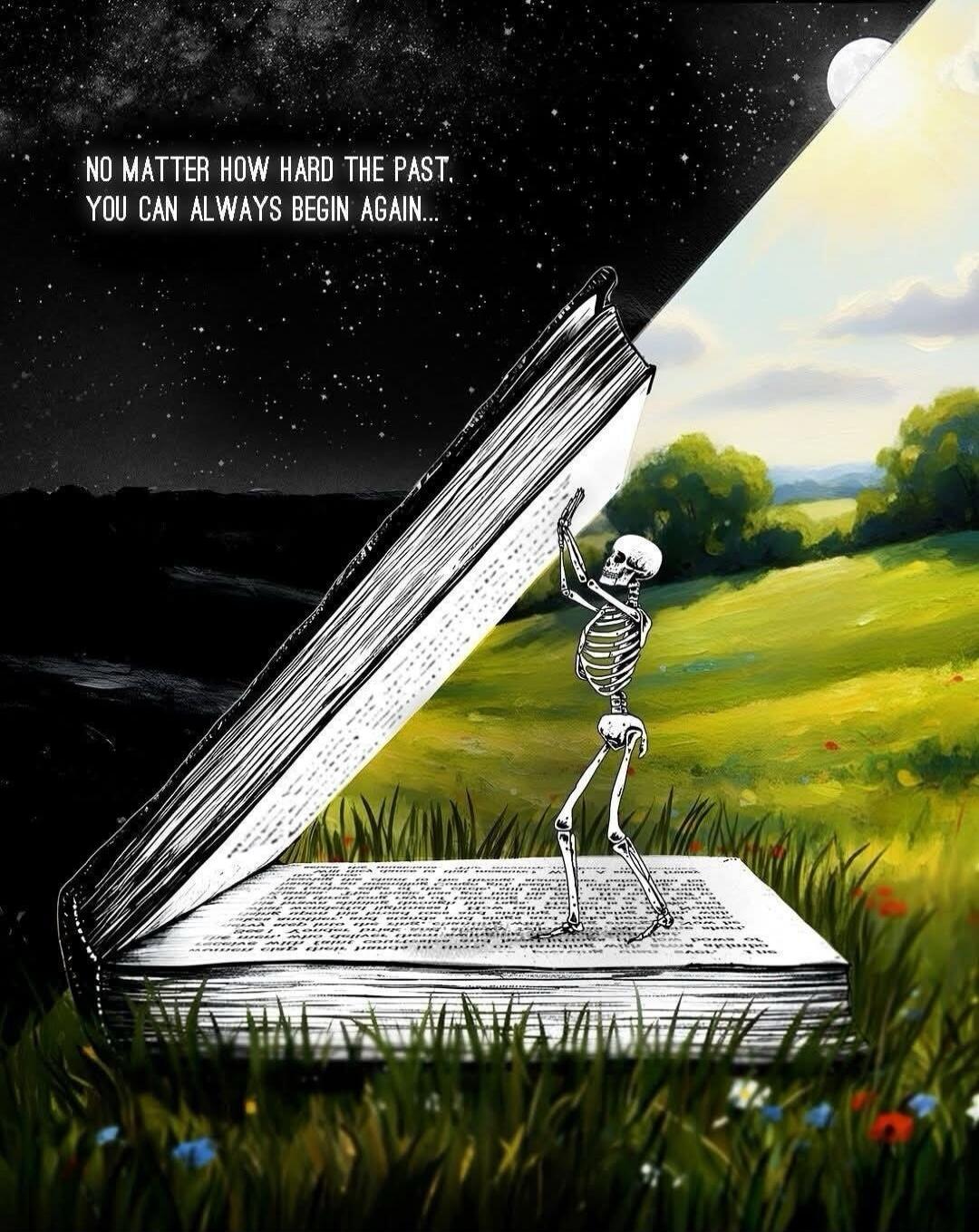 NO MATTER HOW HARD THE PAST, YOU CAN ALWAYS BEGIN AGAIN...
