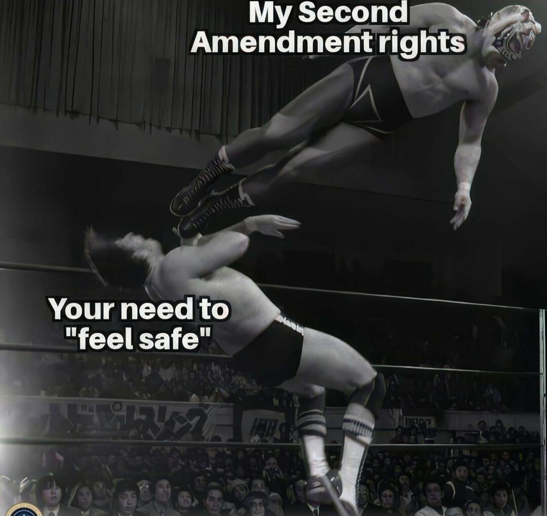 My Second Amendment rights
Your need to 