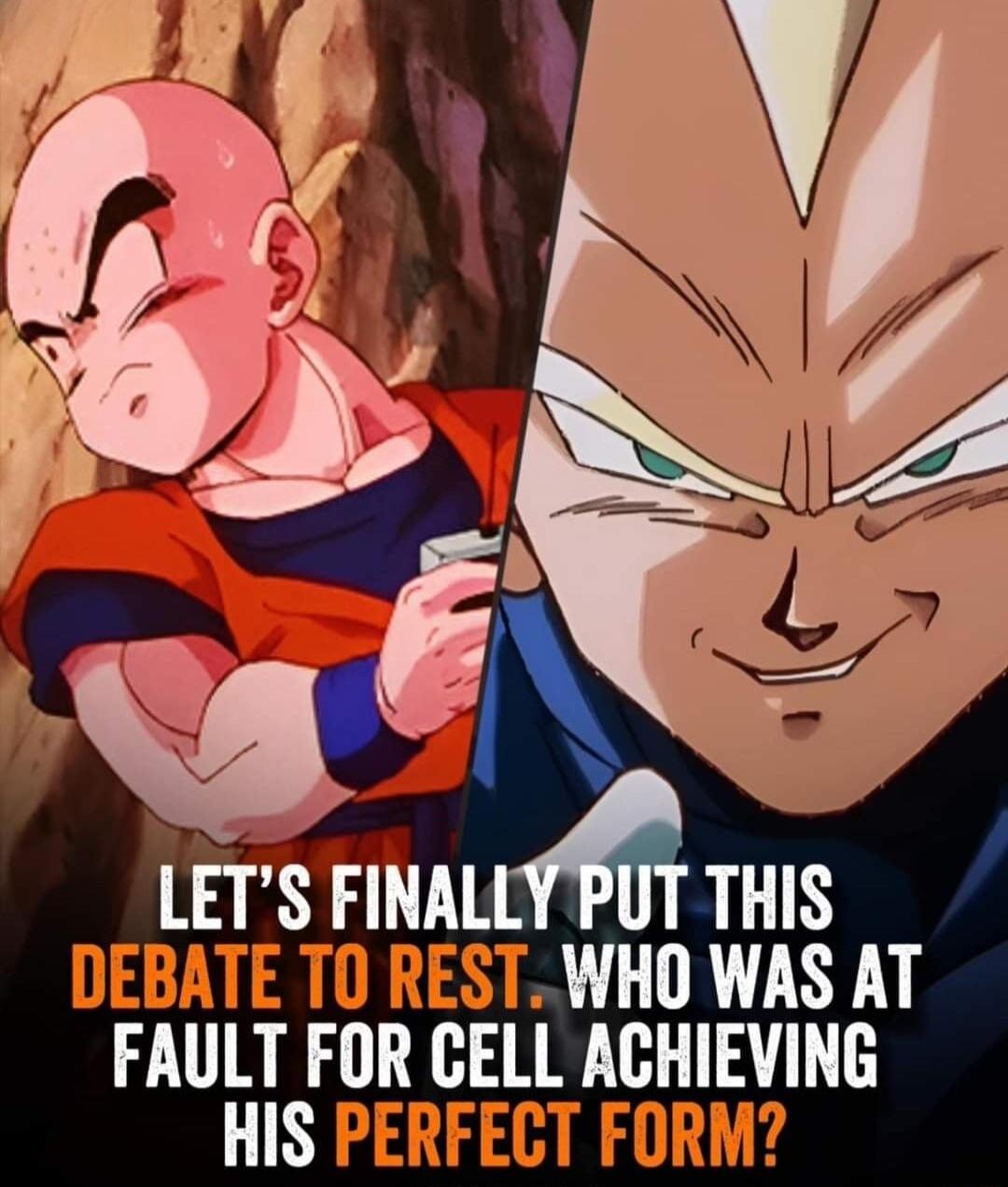 IsmALL THIS DEBATE T0 RESTWHO WAS AT FAULT FOR CELL ACHIEVING HIS PERFECT FORM