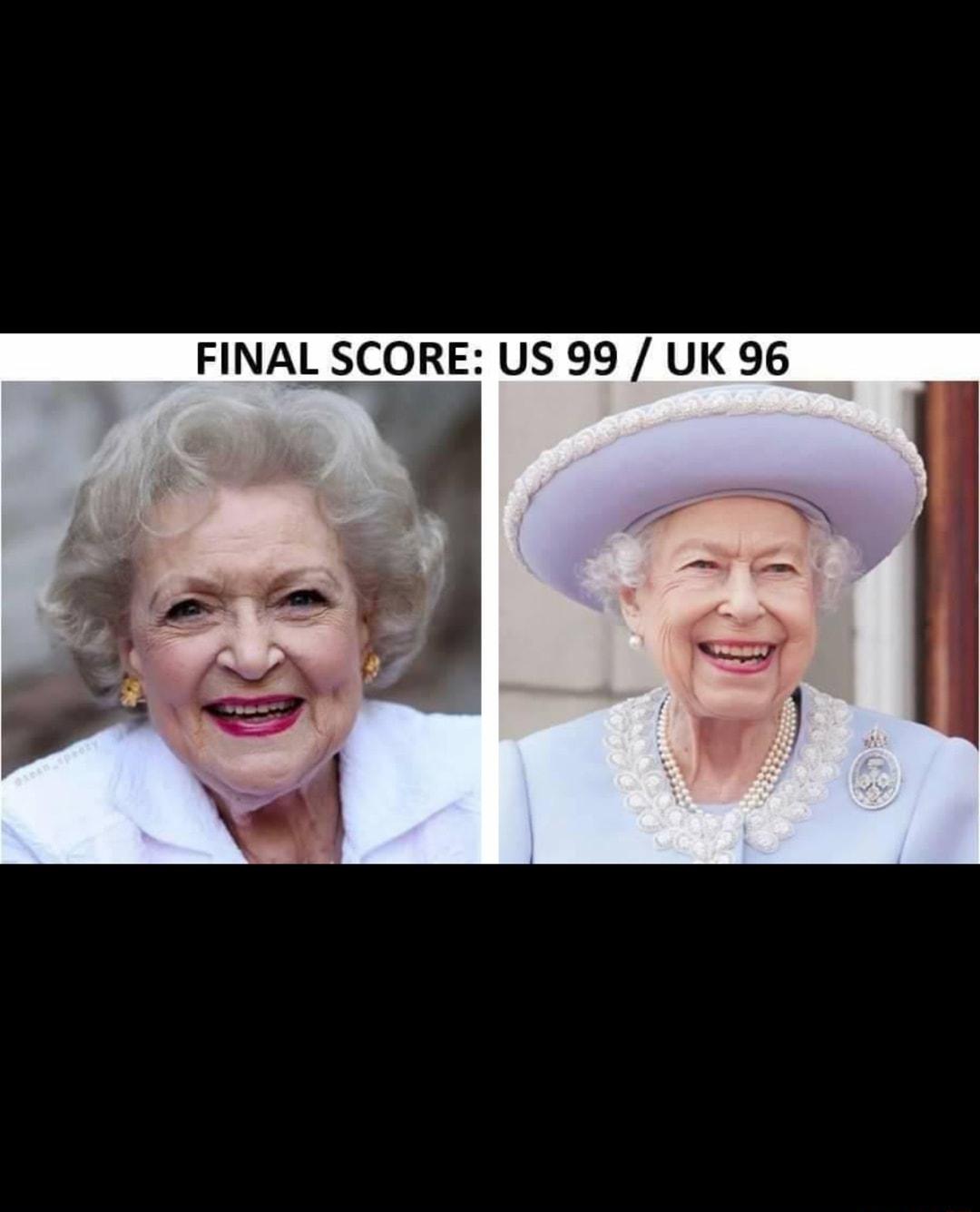 FINAL SCORE US 99 UK 96