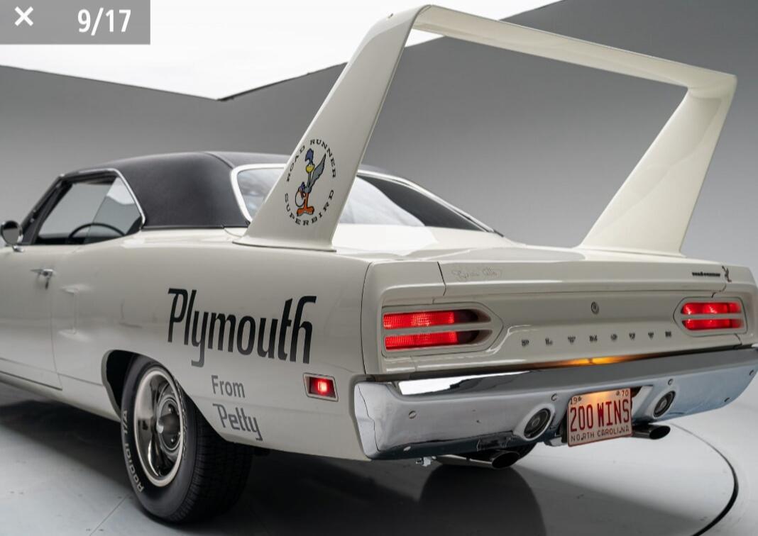 9/17
Plymouth
From Petty
(license plate) 200 WINS