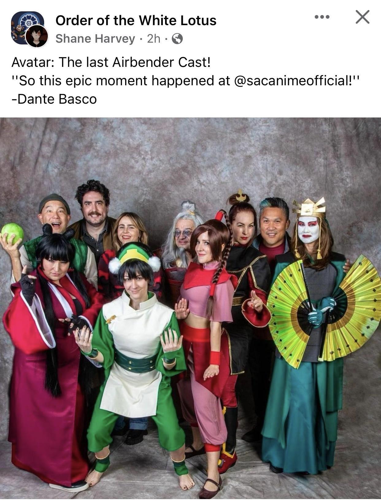 fm Order of the White Lotus Shane Harvey Avatar The last Airbender Cast So this epic moment happened at sacanimeofficial Dante Basco