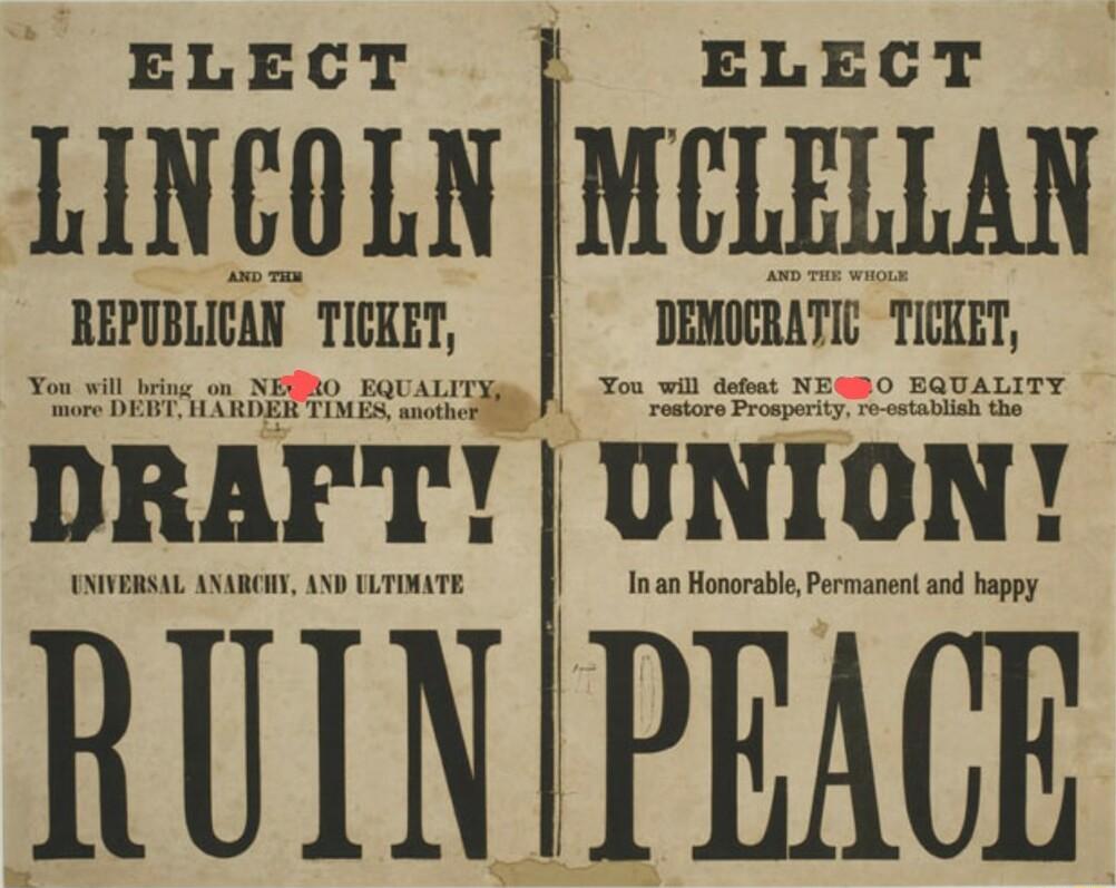 ELECT LINCOLN lEPll Al rmr DRAPT RUIN ELECT MCLELLAN lkl l GKEI UNON PEACE