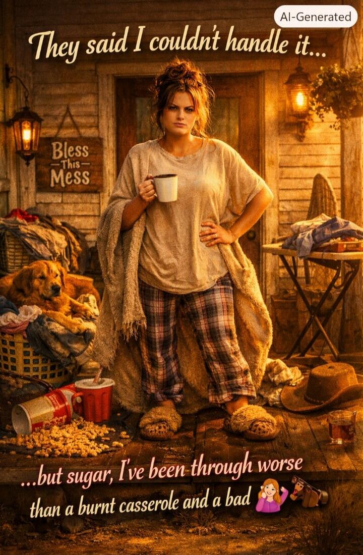 They said I couldn't handle it... Bless This Mess ...but sugar, I've been through worse than a burnt casserole and a bad