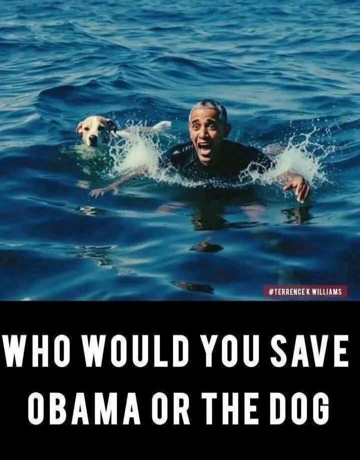 WHO WOULD YOU SAVE OBAMA OR THE DOG #TERRENCE K WILLIAMS
