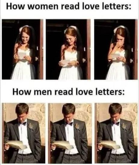 How women read love letters