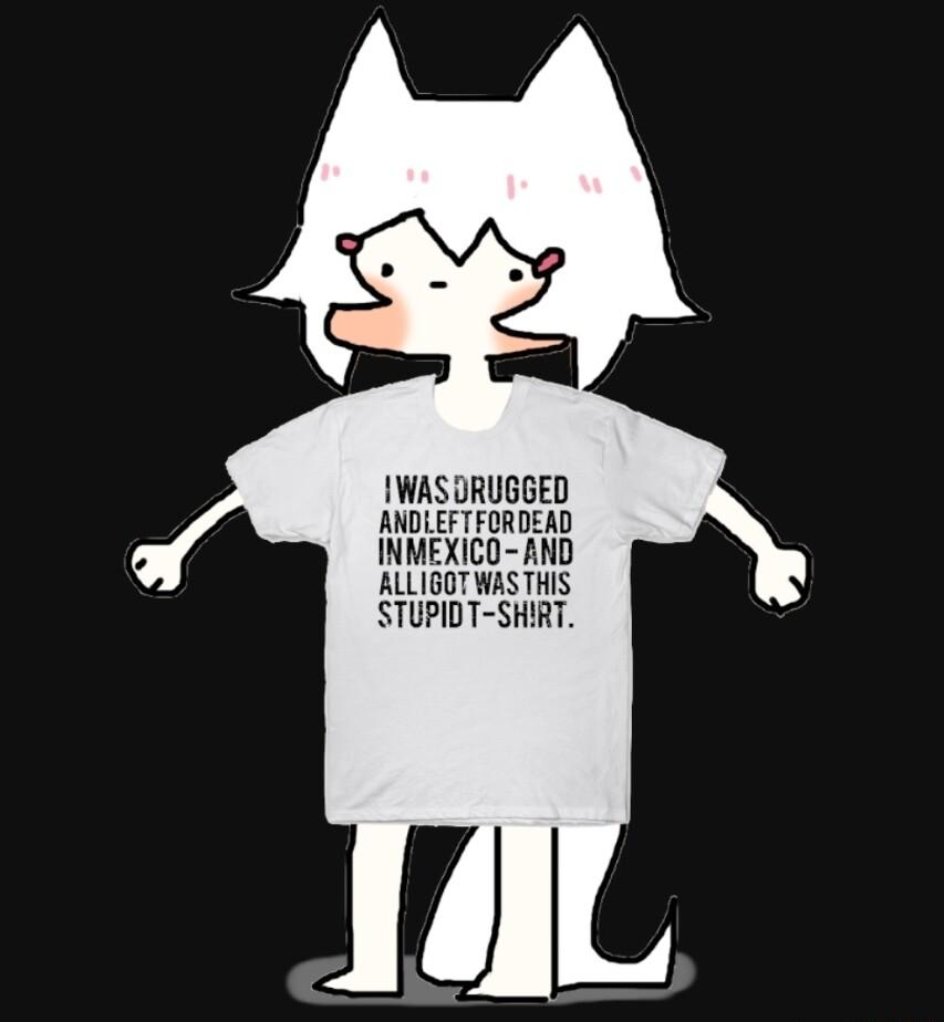 WAS DRUGGED ANDLEFTFORDEAD INMEXICO AND ALLIGOT WASTHIS STUPIDT SHIRT