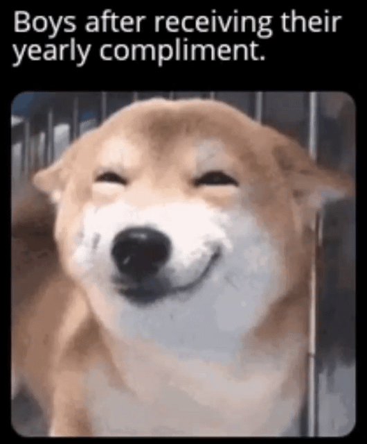 Boys after receiving their yearly compliment