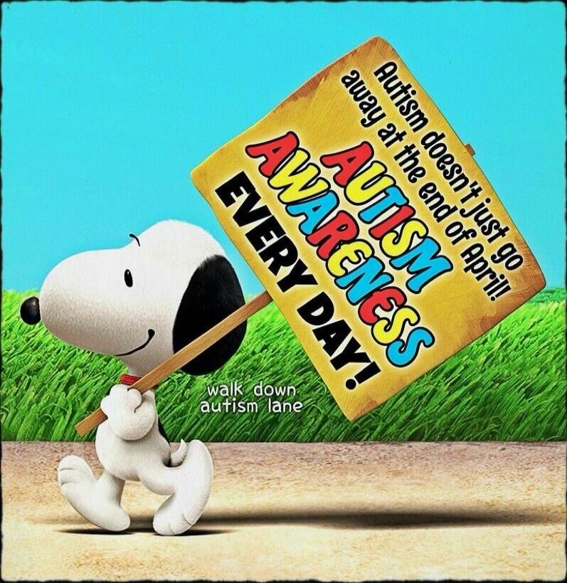 Autism doesn't just happen at the end of April! Autism Awareness Every Day! walk down autism lane