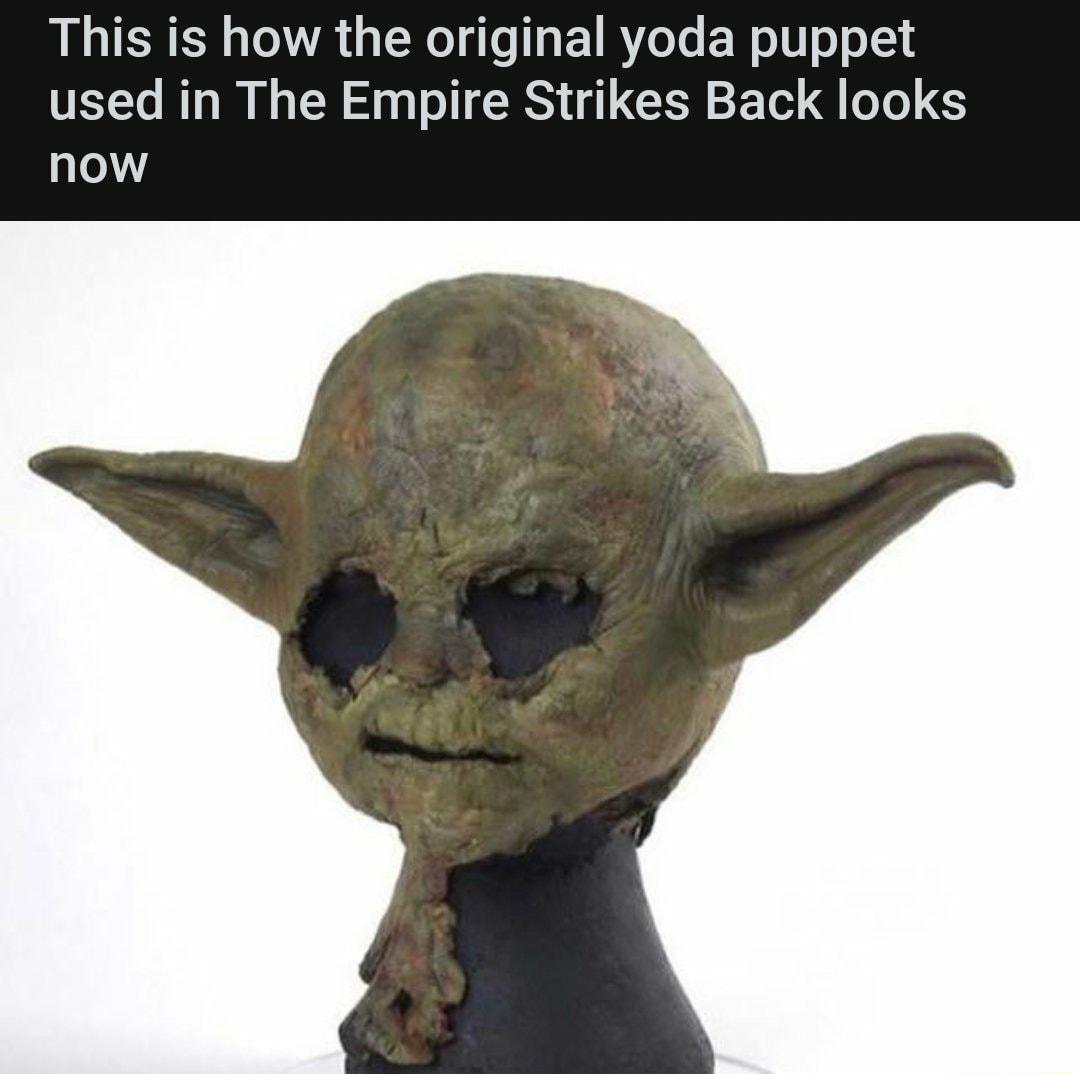 This is how the original yoda puppet used in The Empire Strikes Back looks now