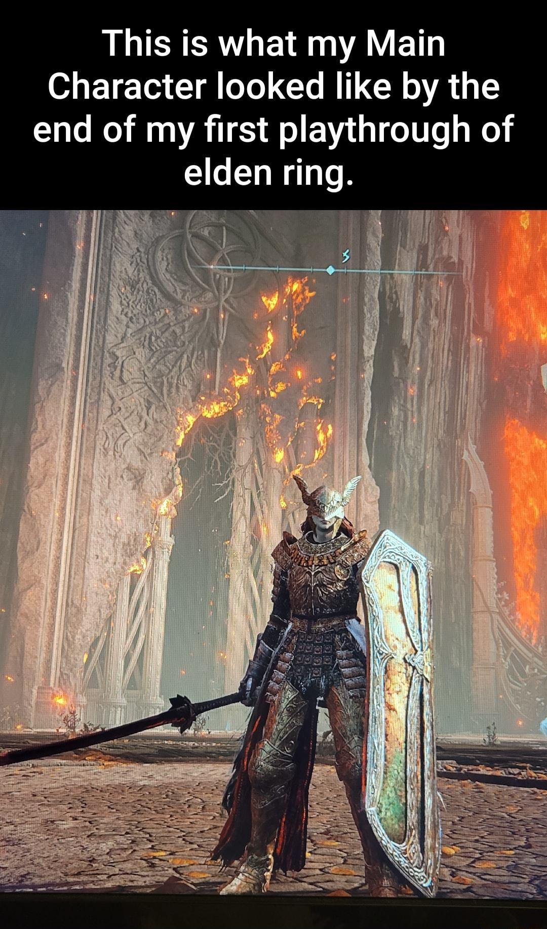 This is what my Main o ETE T TR T L N R T end of my first playthrough of elden ring